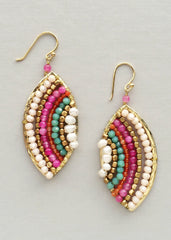 Enchanted Mykonos Earrings - Genuine Quartz