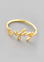 Gold Wifey Ring - Size 6